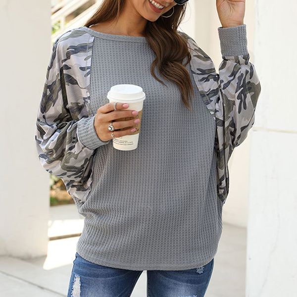 

sfit women t shirt 2019 ladies women's camouflage long sleeve t-shirts autumn casual women tshirt camisetas tees, White