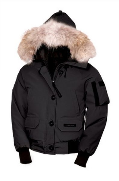 

canada winter womens goose chilliwack bomber parka camouflage outerwear fur hooded fourrure manteau down jacket coyote fur collar coat hiver, Black