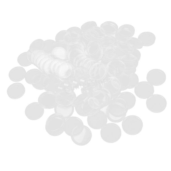 

collectible 100pcs coins box holder capsules container coin round case clear