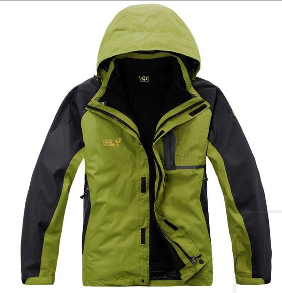 

the north skiing warm fleece climbing outerwear waterproof coat men's fishing camping coat popular outdoor sportwear 2in1 hoodie jacket, Blue;black