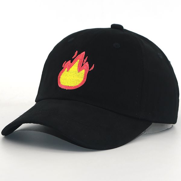 

new dad hat flame embroidery baseball cap 100% cotton adjustable snapback hat women men fashion hip hop caps panama high quality, Blue;gray