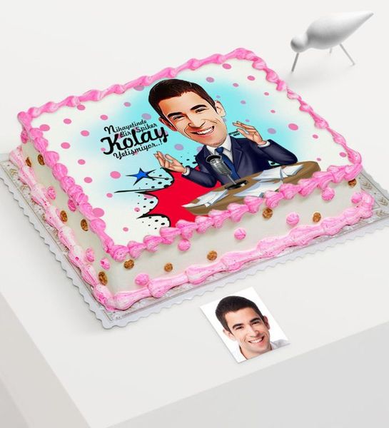 

personalized mr announcer cartoon printed age cake for edible sugar paper-1
