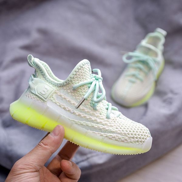 

boys' mesh surface, children's breathable flying woven sneakers, big children's shoes, girls summer 2020 t200507, Black;red