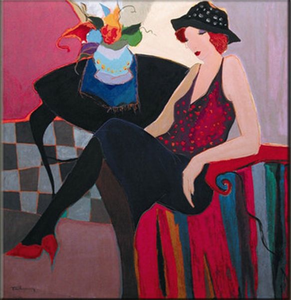 

itzchak tarkay nouvelles фигурация главная произведения искусства современный портрет сеньоры ручной работы картина маслом на холсте вогнута