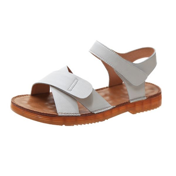 

summer 2020 new large size flat bottom women's shoes, Black