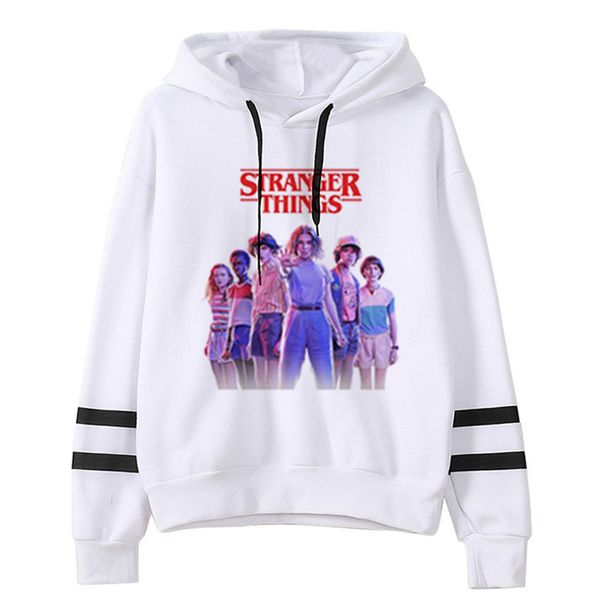 

stranger things 3 sweatshirt hoodie woman hooded hoodies kpop sweatshirts kawaii korean oversized harajuku hip hop hoodie, Black