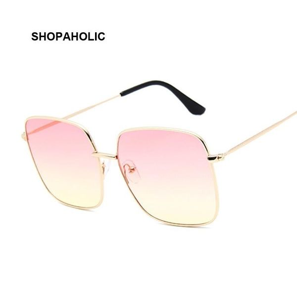 

retro big square sunglasses women brand designer pink sun glasses for ladies alloy quality sunglasses female oculus de sol kucfz