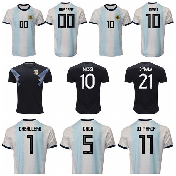 

2019 2020 argentina soccer jersey men home away 20 lo celso 3 tagliafico 4 saravia 5 paredes 6 pezzella football shirt kits uniform, Black;yellow