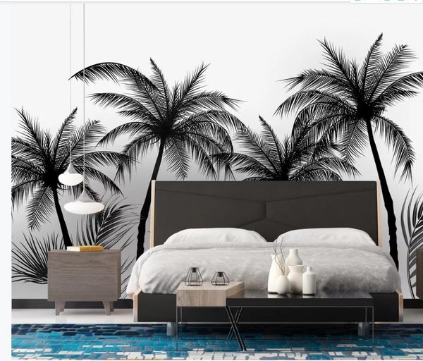 

modern wallpaper for living room black and white style black tree tv background wall