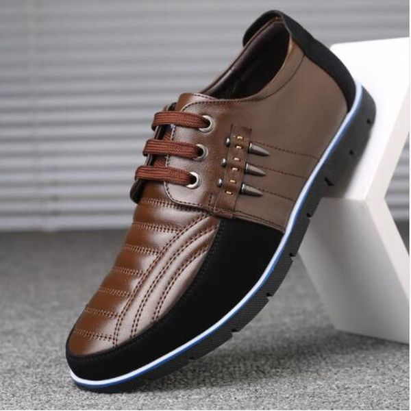 

men genuine leather shoes elastic band fashion design solid tenacity comfortable men's shoes big sizes zy-251, Black