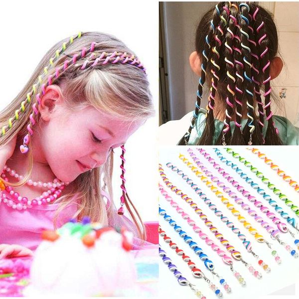 Rainbow Color Headband Hair Band Crystal Long Elastic Hair Bands