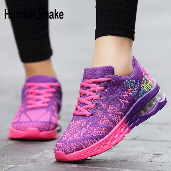 

hundunsnake summer sneakers woman fitness air cushion running shoes for women mesh tennis women's shoes purple scarpe donna g-27