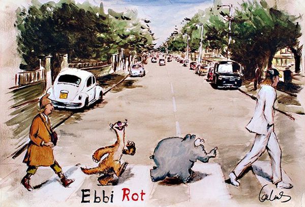 

отто waalkes - rot mit эбби sid home decor расписанную hd печать картины маслом на холсте wall art pictures 191217