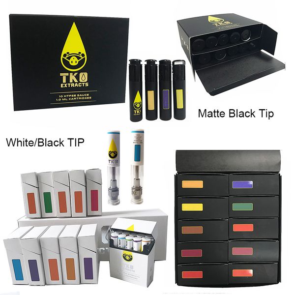 

TKO Соус Vape картридж Упаковка 0,8 мл 1мл Ceramic Empty Vape Pen Картриджи 510 Thread батареи Dab Pen Масло воск E Cigarette