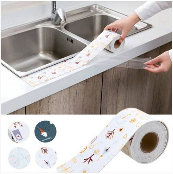 

wholesales 2.3m kitchen bathroom self adhesive wall seal pvc electrostatic tape waterproof