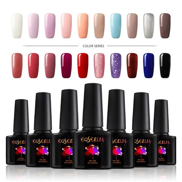 

coscelia uv gel nail polish set 10/20pcs/lot painting gel semi permanent soak off varnish nail art set gellack manicure, Red;pink