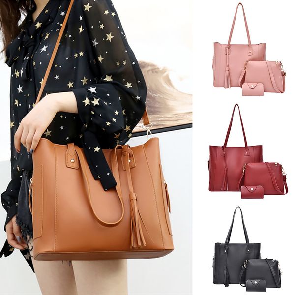 

ladybabag brand fashion composite bag shoulder crossbody handbag bag for women girls 3pcs dropshipping bolsas de mujer