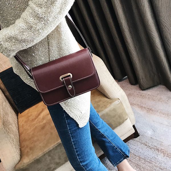 

2020 new small square bag small bag simple women retro shoulder messenger bag