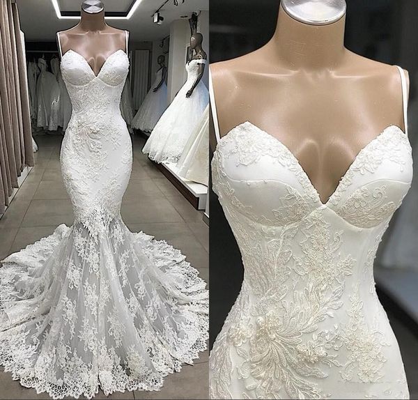 

summer wear beach кружева свадебные платья простые ремни спагетти русалка свадебное платье сексуальное дешевое с скользящим шлейфом простые, White