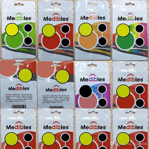 

Empty Medibles Mylar Childproof Bags for Dry Herb Flower Zipper Zip Lock Retail Waterproof Tobacco Bag Gummy Candy 300mg Packaging OEM Bags