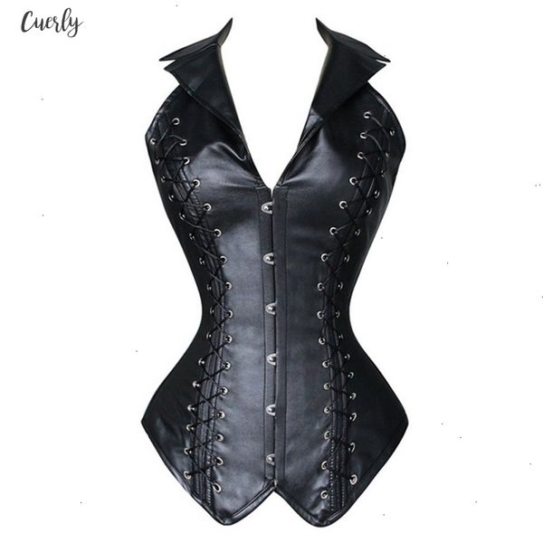 

waist trainer corsets leather steampunk corselet gothic clothing waist trainer solid lingerie slimming party corsets and bustiers, Black;white