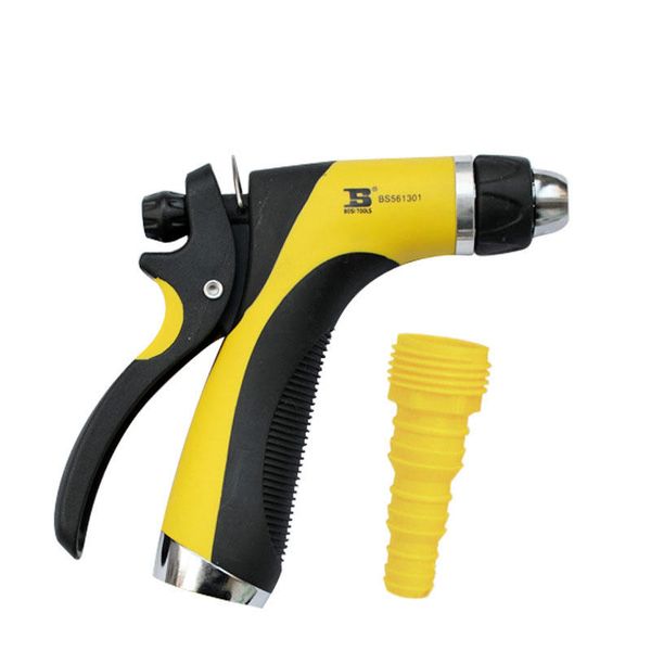 

garden hose nozzles water hose sprayer for car wash cleaning watering lawn and gardenquick response to work & easy to install, Golden;silver