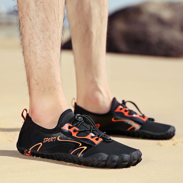 

new men aqua shoes summer breathable non slip five toe shoes outdoor footwear quick dry beach sneaker diving water