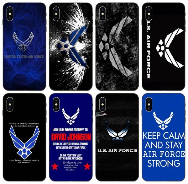 

tongtrade] us air force mom usaf symbol print case for iphone 11 pro x xs max 6s 5s 5c samsung a90 a9s alpha g850 huawei mate 10 lite case