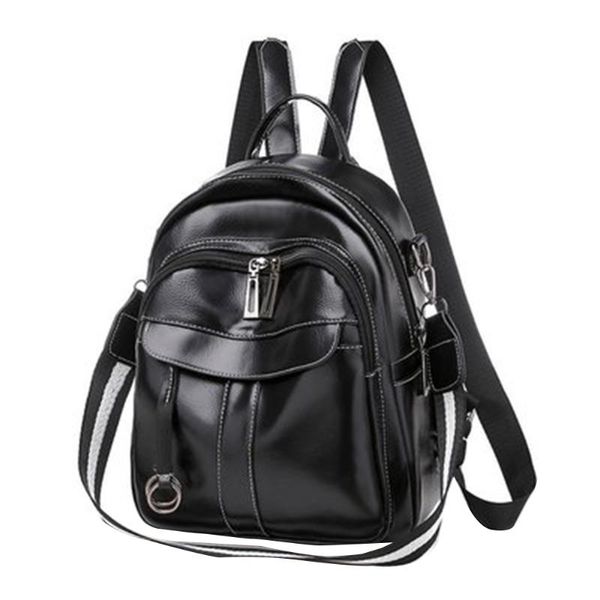 

2020 new fashion woman backpack youth pu leather backpacks for teenage girls female school bag sale