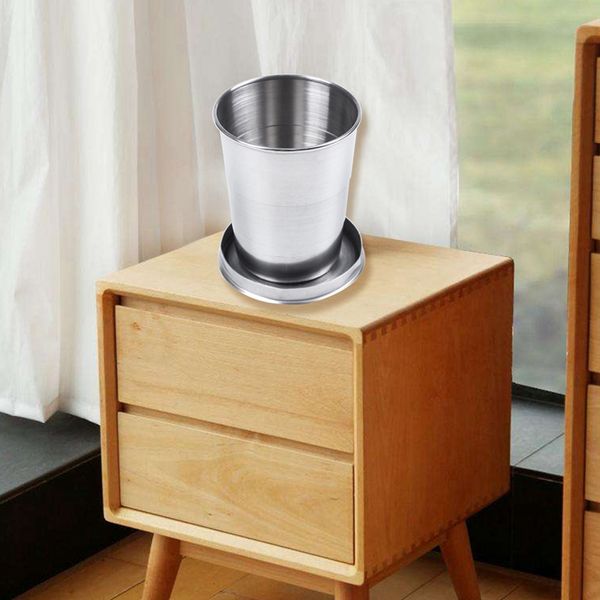 

складной кубок стеклянная чашка телескопическая выдвижная чашка спорт кемпинг пешие прогулки 140 мл брелок