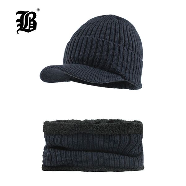 

flb] brand bone men's winter hat knitted wool beanies men hip-hop capturban caps skullies balaclava hats for women gorrosf18026