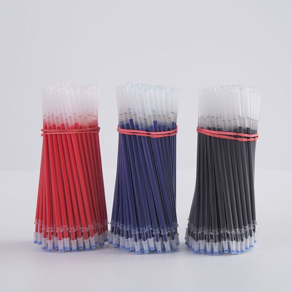 

40pcs/lot blue red black ink refills gel pen replaceable bullets needles refills 0.38 / 0.5mm for writing office school supplies
