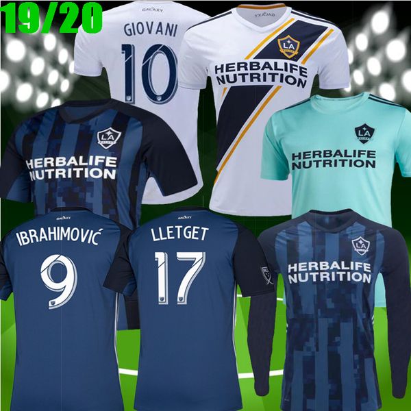 

X parley 2019 2020 la lo angele galaxy occer jer ey ibrahimovic 19 20 home away giovani ale andrini kamara long leeve football hirt, Black;yellow