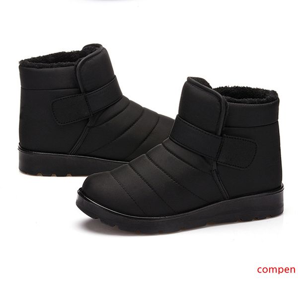 

2019 whole sale men and women winter snow boots black keep warm waterproof breathable trainers cotton shoes size 35-46