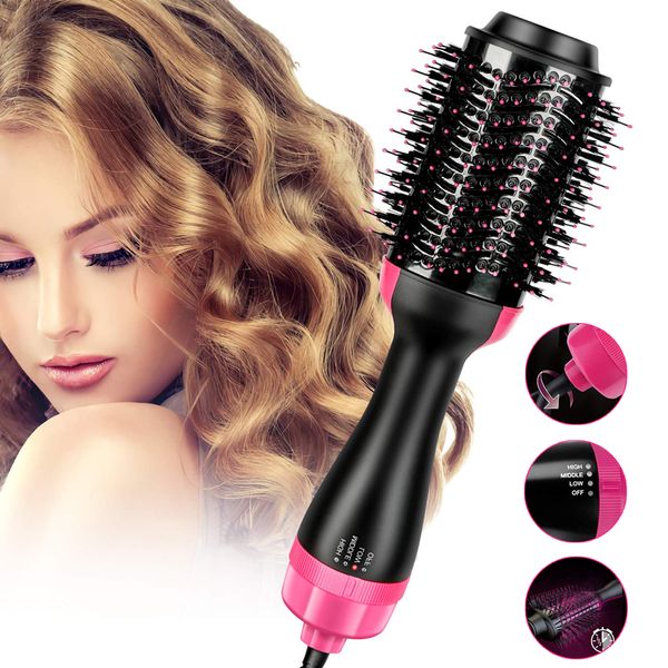 

one step hair dryer and styler hair curler styling tools constant temperature negative ion air brush comb fast dry volumizer