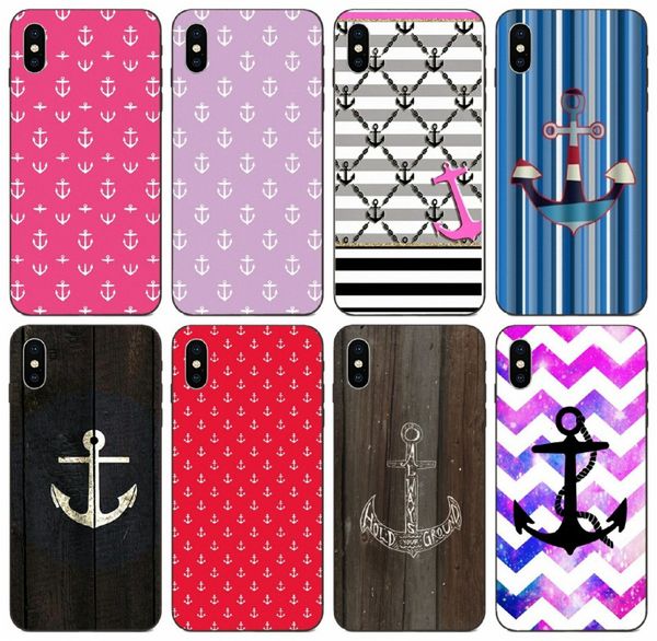 

tongtrade] stripes anchor чехол для iphone 8s 7s 6s plus x xs 11 pro max galaxy on5 on7 huawei p10 p20 plus xiaomi 8 9 se 1pcs 10шт case