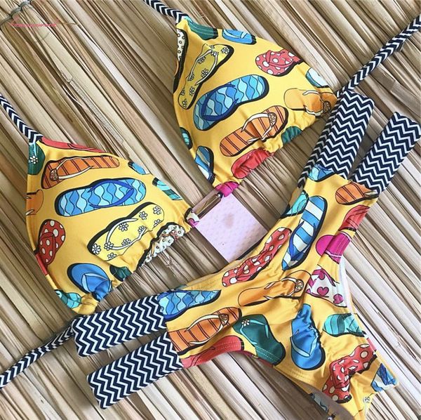 

print swimwear string mini swimsuit 2020 brazilian bikini new lace up bikinis beach wear halter swimsuit women thong micro bikini, White;black