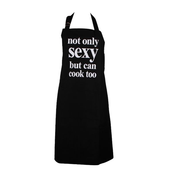 

apron for men and women cotton chef apron for cooking, baking, grilling with adjustable neck strap and long waist (black
