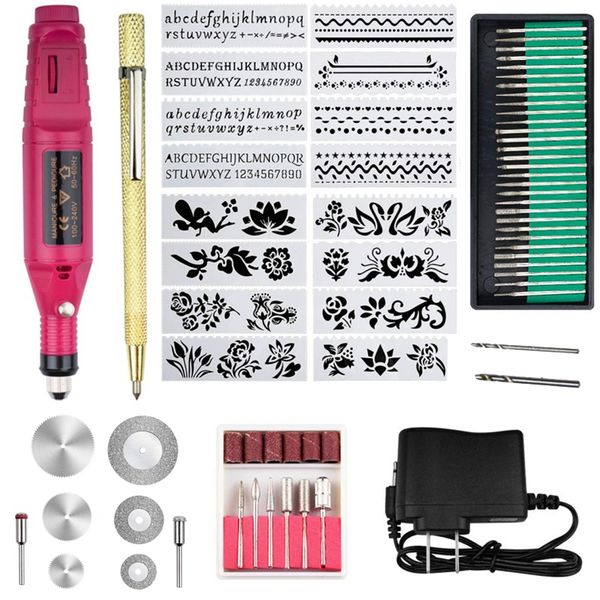 

70-piece engraving tool kit, multi-function electric engraver pen diy rotary tool for jewellery glass ceramic wood plastic wit