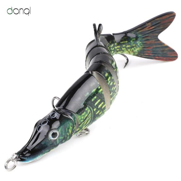 

donql wobbler fishing lure multi-jointed 9 segments hard crankbait artificial slow sinking bass swimbait sea fishing tackle lure