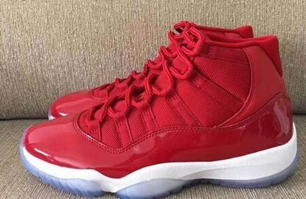 

with box) 11 gym red chicago mens women basketball shoes 11s gym red white athletic sports shoes sneakers size 36-47