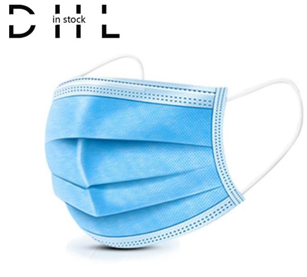 

dhl medical disposable surgical masks three layers of protection thickened mouth and nose cover dustproof breathable p