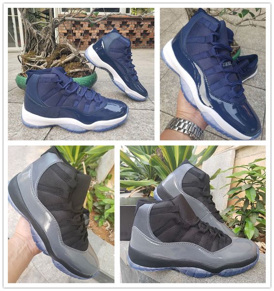 

2019 new 11 alternate gamma navy men basketball shoes grey black athletic sneakers 11s blue purple sole trainer mens shoes