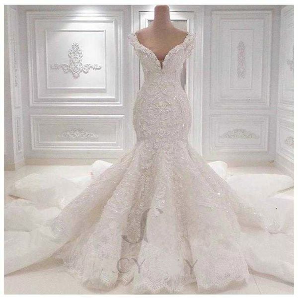 

vestido de noiva lace wedding dresses 2016 spring designer new crystal pearls embroidery for church wedding party dresses bridal gowns, White