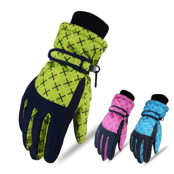 

2019 winter snowboard gloves man fleece thermal women snowmobile gloves warm sport snow heated female waterproof glove