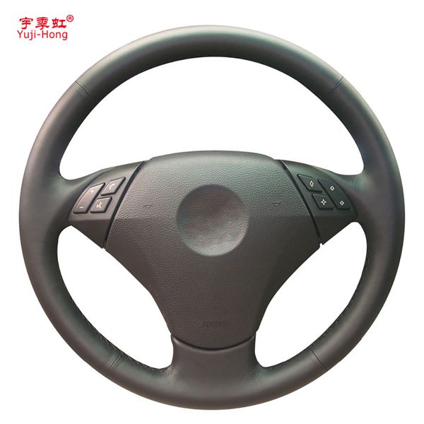 

yuji-hong artificial leather car steering wheel covers case for 5-class e60 520 523 525 530 535 545 hand-stitched cover