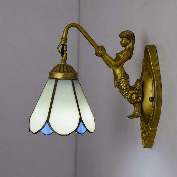 

dia15cm vintage mirror bathroom bedroom bedside glass wall lamp balcony aisle porch corridor wall lighting
