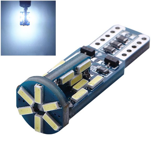 

white t10 car led t10 w5w 4014 led canbus no error car marker parking light bulb 30 smd license plate lamp light 12v