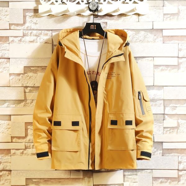 

100% polyester 2019 cargo tactics casual men's jacket hat detachable padded spring autumn jacket, Black;brown
