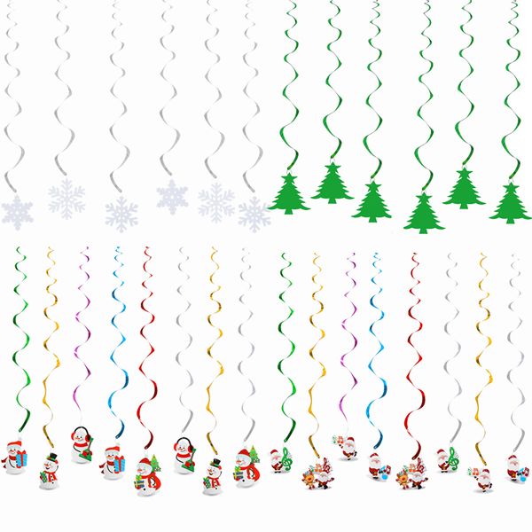 

christmas garland snowflake santa claus snowman hanging pendant christmas decorations for home navidad tree ornament